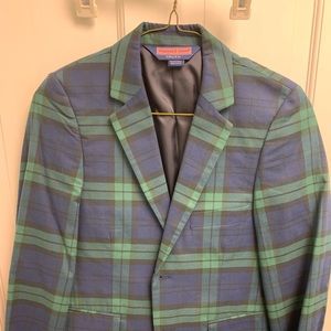 Boy’s Vineyard Vines black watch plaid blazer.